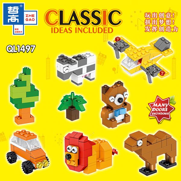 

500 pcs Classic parts pieces Creative kits MOC Designer DIY building blocks brick ideas creator set education 1000 model