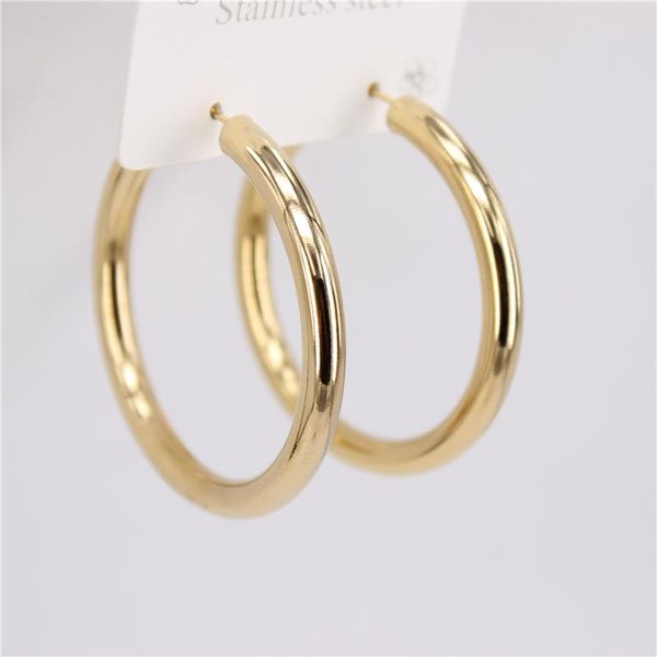 

hoop & huggie cute to exaggerated earrings 23mm30mm40mm50mm 5.0 thickness vacuum plating 6g-15g per pair 1 retail 6 wholesale sl233, Golden;silver