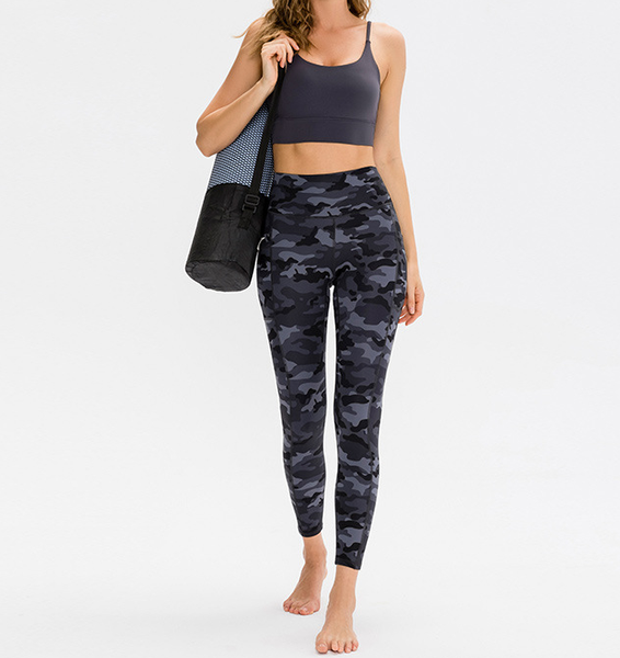 

2021 Ladies Printed Yoga Pants Skinny Running Fitness Pants High Waist Hip-up Quick-drying Sports Pants, White;red