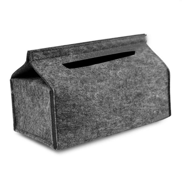 

case pumping simple felt tissue box wool household office container fashion solid towel square storage car paper boxes & napkins