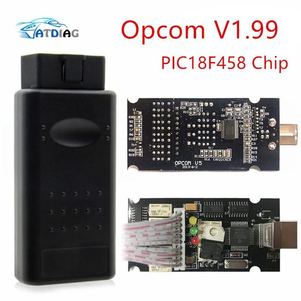 

code readers & scan tools opcom v1.99 v1.95 optional with pic18f458 chip ftdi obd ii obd2 diagnostic tool for op com can b