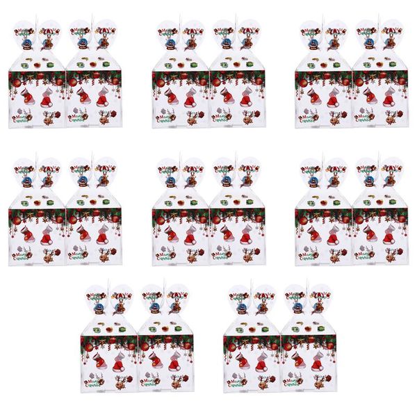 

gift wrap 16 pcs christmas pvc candy box transparent treats presents cartoon prints #h20