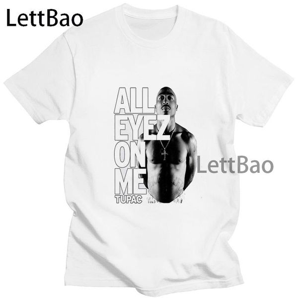 

men's t-shirts hip hop tee 2pac all eyez on me graphic summer woman man t-shirt cotton short sleeve cool punk vintage gothic clothes, White;black