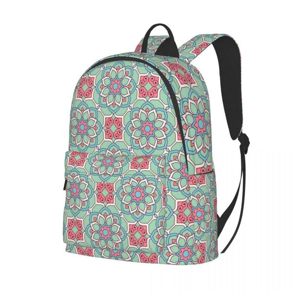 

backpack school bookbag ethnic floral mandalas teenger girl bag bagpack