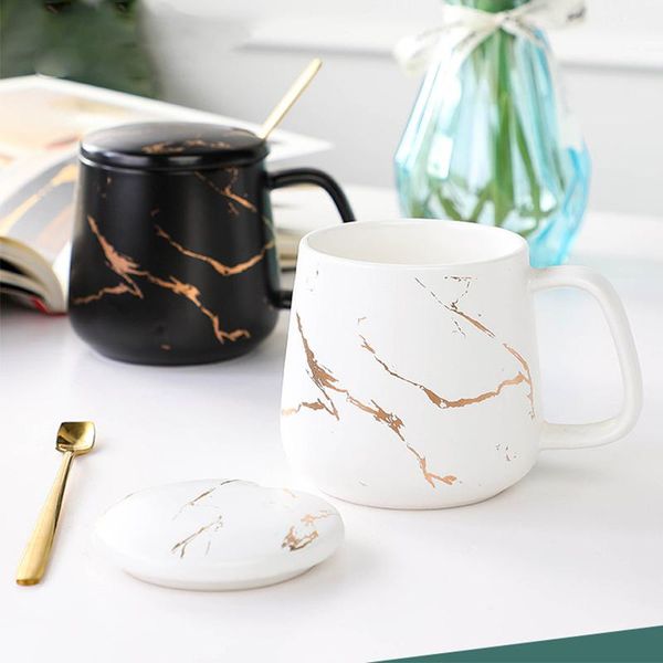 

mugs marble coffee cup ceramic set milk glass latte home drinkware starry sky pattern tea simple and creative mug