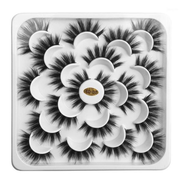 

pairs of lotus plate false eyelashes 5d mink and with natural thick lashes x51
