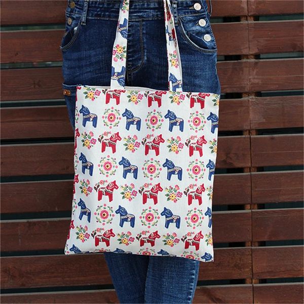 

duffel bags vogvigo women casual reusable travle tote cute pattern linen shopping bag outdoor canvas shoulder book market