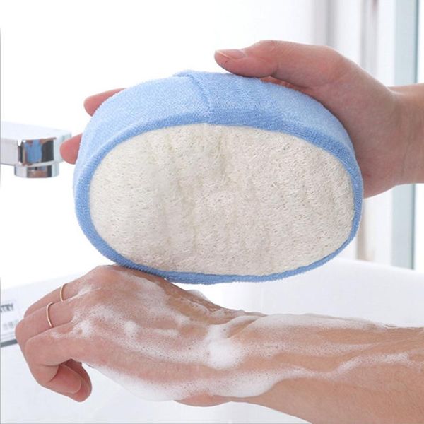 bath brushes, sponges & scrubbers 2021 3 pcs shower brushes sponge loofah spa exfoliator body cleaning scrub exfoliante pads wy
