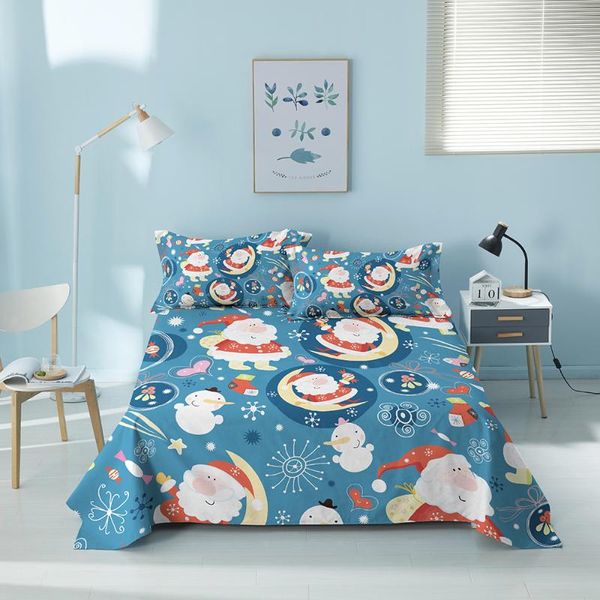 

sheets & sets 2021 christmas bedsheet floral colorful queen king size polyester double bed sheet soft style