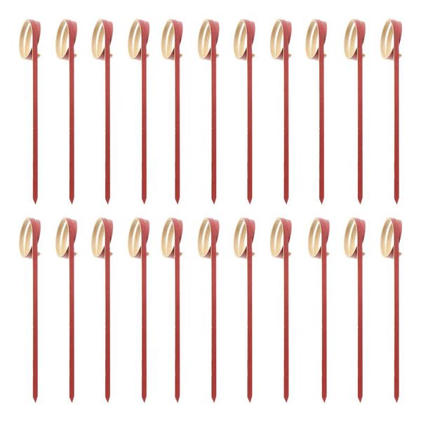 

forks 100pcs party disposable fruit picks loop cocktail simple bamboo