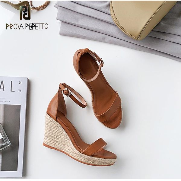 

sandals wedge heel women's sweet, and comfortable 2021 leather bag with high-heeled straw thick bottom rome all-match, Black