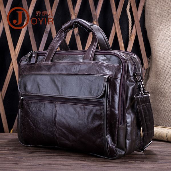 

handbag fashion genuine leather men's bag, official business handbag, 15.6 inch computer bag