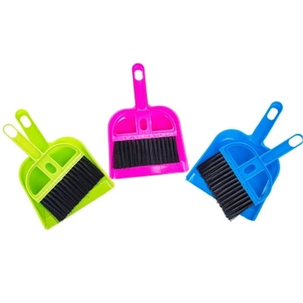 

1 set of small broom shovel deskscanning cleaning brush portable mini broom set desk computer utility