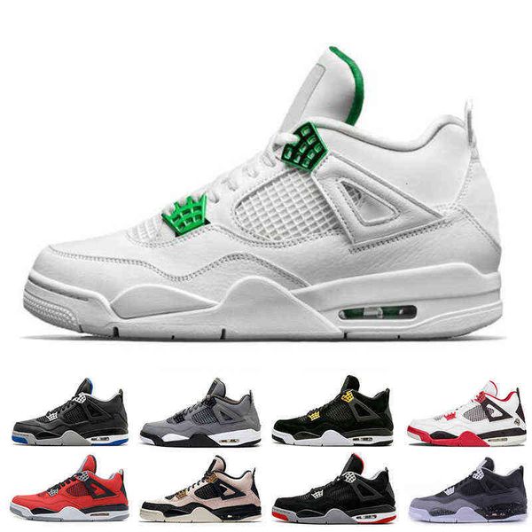 

classic 4 mens basketball shoes court purple loyal blue pine green bred pure money 4s sneakers sports size 7-13, Black
