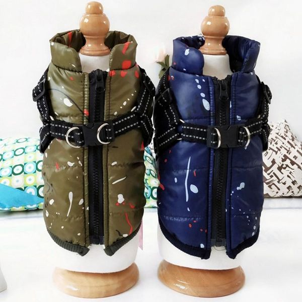 

dog apparel pet autumn winter waterproof clothes thickening warm puppy jacket pets sleeveless vest snowsuit