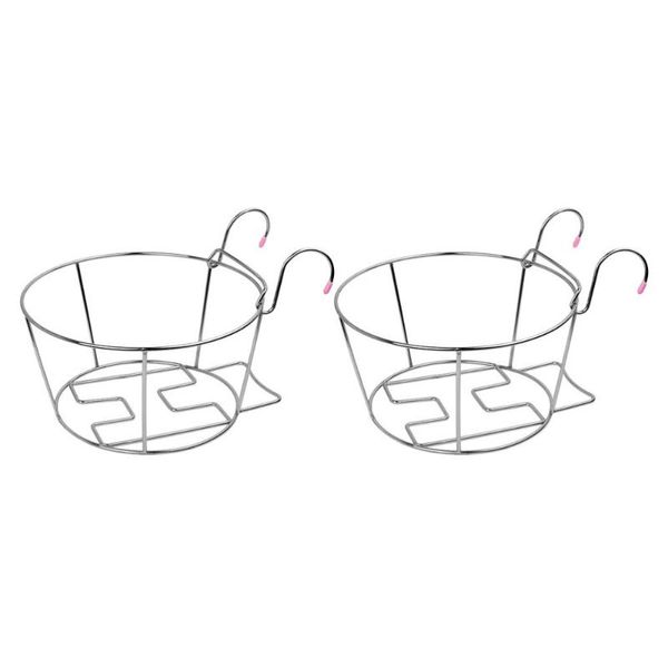 

novelty items 2pcs hanging flowerpot holders metal racks for planter plant pot