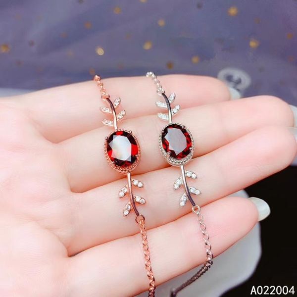 

other bracelets kjjeaxcmy fine jewelry 925 sterling silver inlaid garnet women hand bracelet vintage support detection, Golden;silver