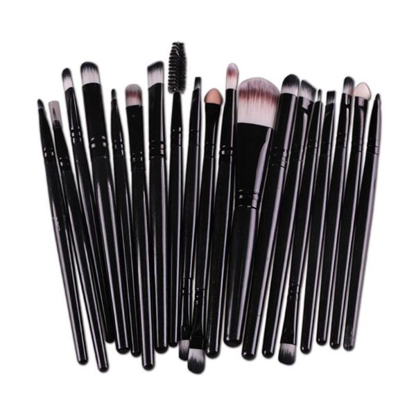 

makeup brushes 20pcs set eye shadow foundation powder eyeliner eyelash lip make up brush tool 7colors cosmetic beauty kit