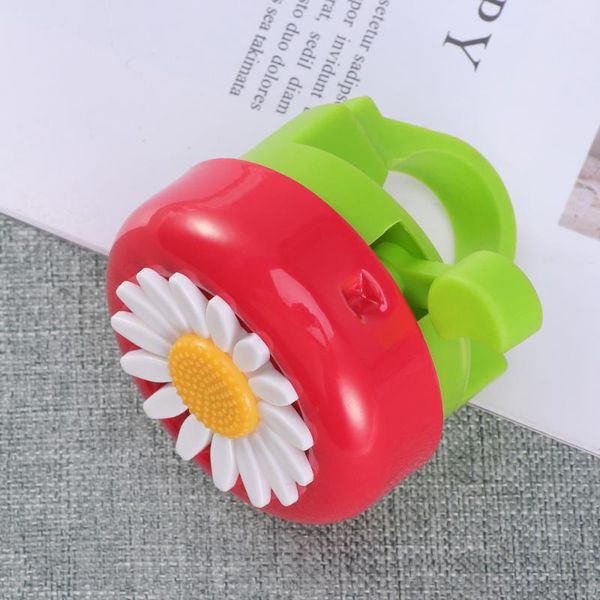 

bike horns 1pc ring bell chrysanthemum pattern accessory (red green)