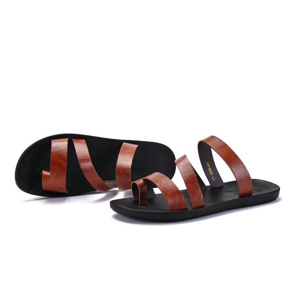 

sandals sandalias outdoor verano deportivas cuero masculino sandali ete sandals-men sandales sandale rasteira sandles sandalia couro de, Black