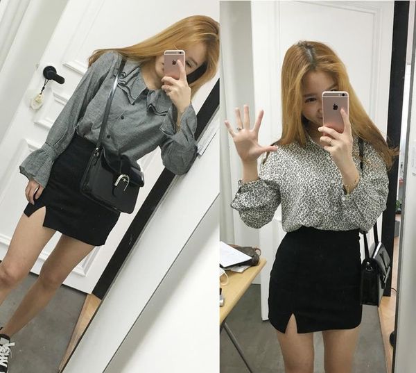 

fashion office formal pencil spring women skirt summer elegant slim front slit midi black red ol s