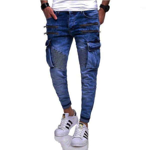 

foreign trade cross border men's jeans in 2021, Blue