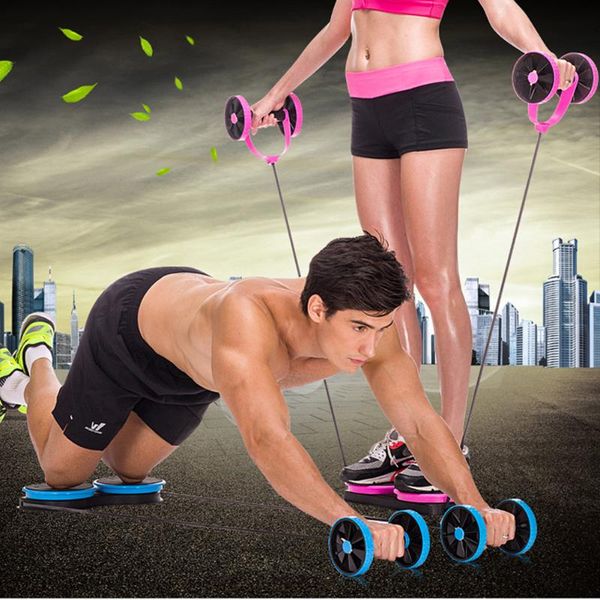 

multifunctional abdomen building wheel household fitness equipment tension ventral device training