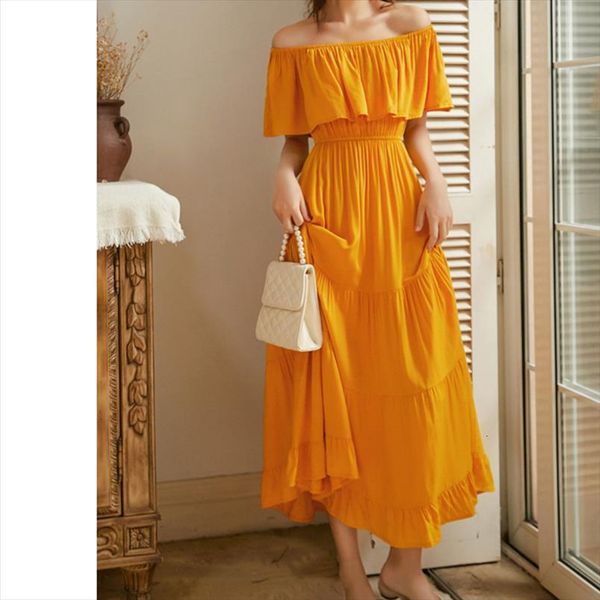

off shoulder summer fairy beach women dresses boho white long for party elegant korean ruffle clothes red, Black;gray