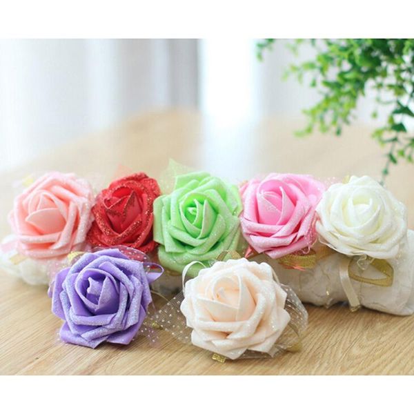 

bride bridesmaid wrist flower sisters hand flowers artificial for wedding party home decoration accessories decorative & wreaths