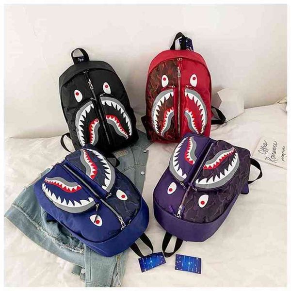 

kids bag cartoon shark schoolbag purse personalized graffiti student children fashion backpack school students boy mini bags for girls g80pe