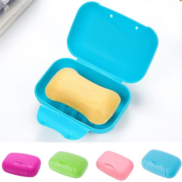

1pc plastic soap dish box container holder for bathroom traver outdoor case portable dishes