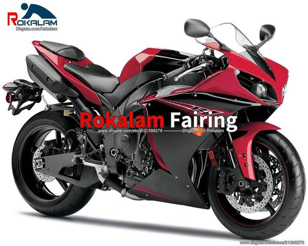 

red black covers set for yamaha yzf r1 yzf-r1 12 13 14 yzf1000 yzfr1 2012 2013 2014 fairings kit (injection molding)