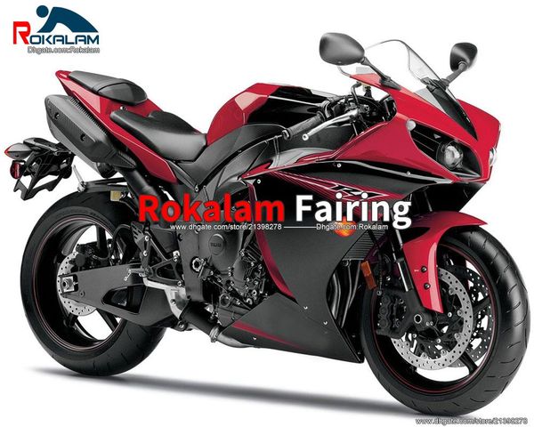 Rot Schwarz Abdeckungen Set Für Yamaha YZF R1 YZF-R1 12 13 14 YZF1000 YZFR1 2012 2013 2014 Verkleidungen kit (Spritzguss)