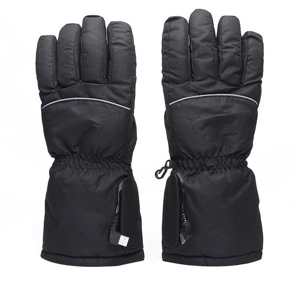 

cycling gloves 2021 heated warm glove hand warmers for winter outdoor camping hiking rock usb five-finger electric heating, Black
