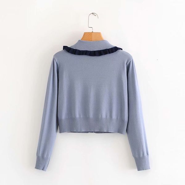 

sweaters lapel women's cardigan single-breasted simple chic harajuku korean fashion sweet female sweater, White;black