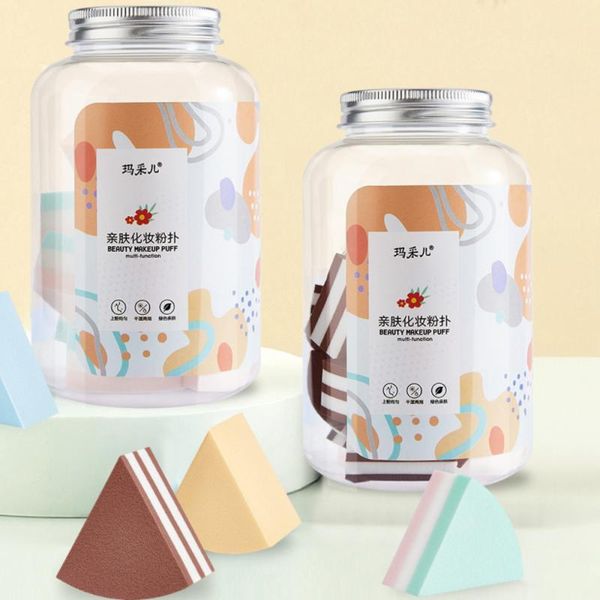 

sponges, applicators & cotton triangle fan-shaped canned puff without powder