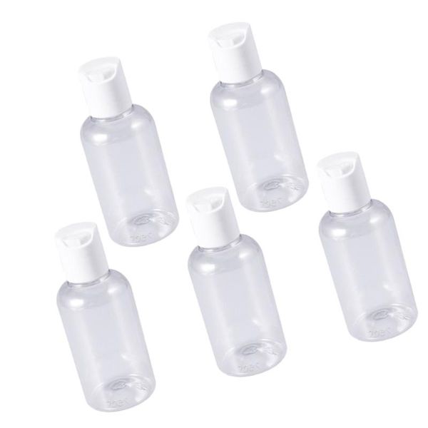

storage bottles & jars 15pcs 75ml refillable bottle press cap travel container for shampoo cream lotion (random color)