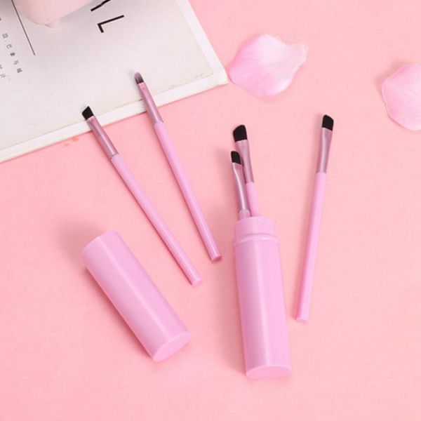 

makeup brushes 5pc brush sets portable eyebrow inclined flat angled eyeliner eyeshadow eye brow make up tool professional cosmetic