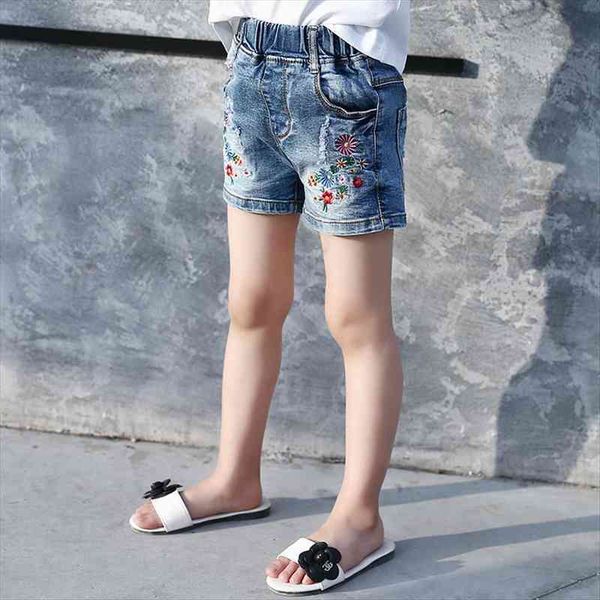

4 14 years kids clothes for girls blue denim shorts summer teens girl fashion college style casual sport jeans short, Black