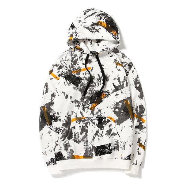 

mens white designer hoodie sweatshirt sweat coat pullover new graffiti comic hoodie men's trend loose long sleeve sweater, Black