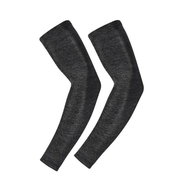 

elbow & knee pads 1 pair cooling arm sleeves sun uv protector qick dry nylon cover elastic long for cycling outdoor driving, Black;gray