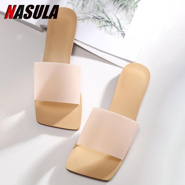 

slippers 2021 women slipper ladies plus size slides summer beach shoes flip flops comfort outdoor flat candy colors, Black