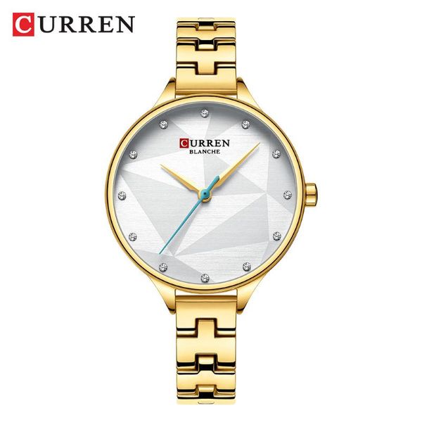 

wristwatches fashion women watch curren quartz watches casual simple ladies wristwatch stainless steel, Slivery;brown