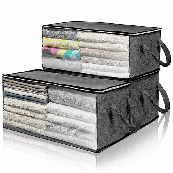 

folding non woven fabric storage box with zipper dirty clothes collecting case dustproof moisture-proof wardrobe finishing clothing &