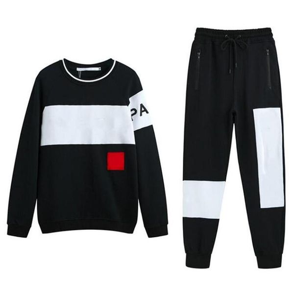 

men two piece jogging outfits mens tracksuits designers sweatshirt suits fashion letter pattern print tracksuits men sportswear spring-autum, Gray