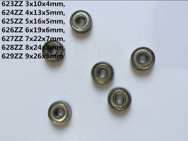 

bearings 2-10pcs 623zz 624zz 625zz 626zz 627zz 628zz metal sealed bearing ball