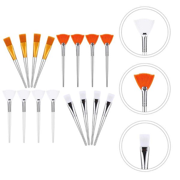 

16pcs flat mask brush fan shape facial applicator tools makeup eyelash curler