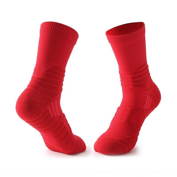 

wwh spring elite men's elite towel basketball men's basketball breathable anti slip thickened sports socks towel socks middle tube, Black