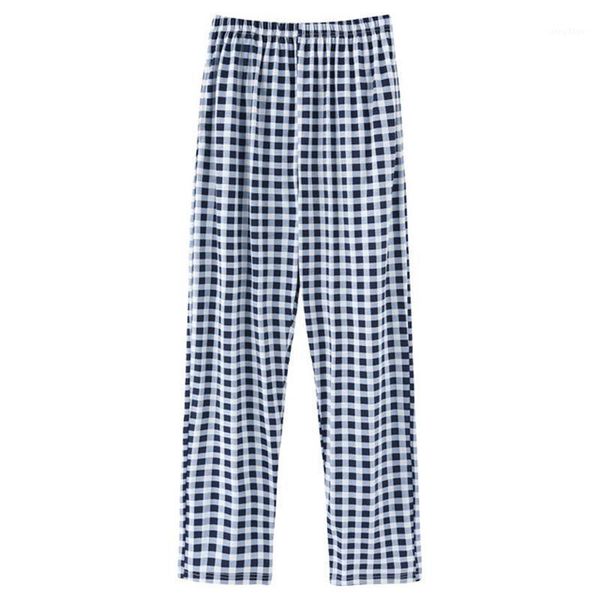 

men's sleepwear haleychan summer pajama pants loose trousers couple thin home plaid men mens cotten pajamas for, Black;brown
