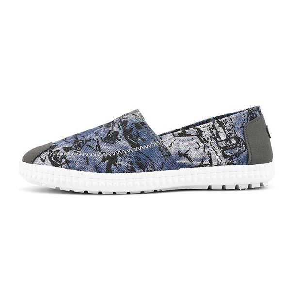 

summer fisherman shoes embroidered straw round toe men casual loafer flats men's breathable canvas dress, Black